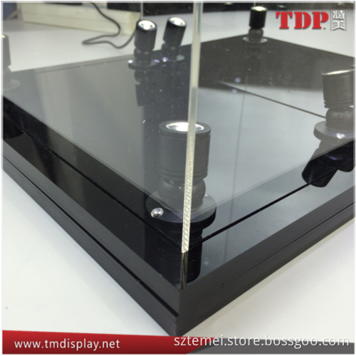 customized demountable LED lighted 1/6 scale action acrylic figurine acrylic toy display case figure acrylic display case